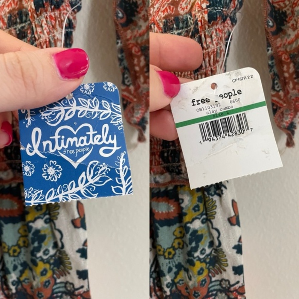 NWT Free People Intimately Let’s Smock About It Boho Maxi Dress - L - Picture 11 of 16